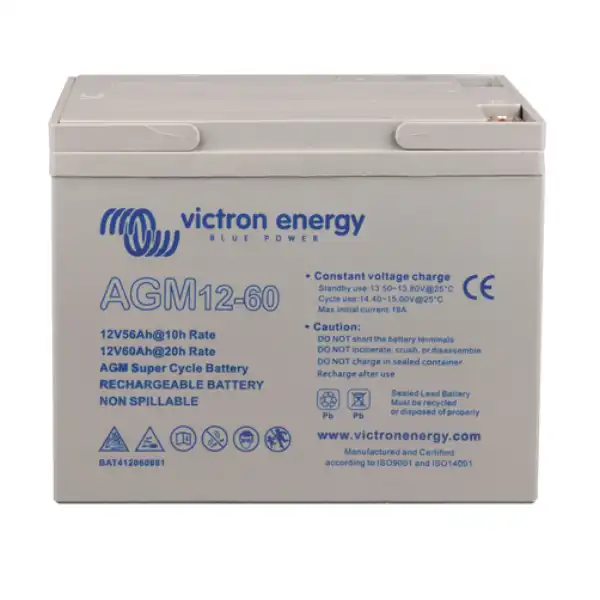 Victron 12V/60Ah AGM Super Cycle Batt. (M5) 4 Victron 12V/60Ah AGM Super Cycle Batt. (M5) - imagine 2