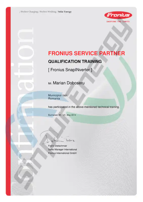 Partener Service Autorizat Fronius