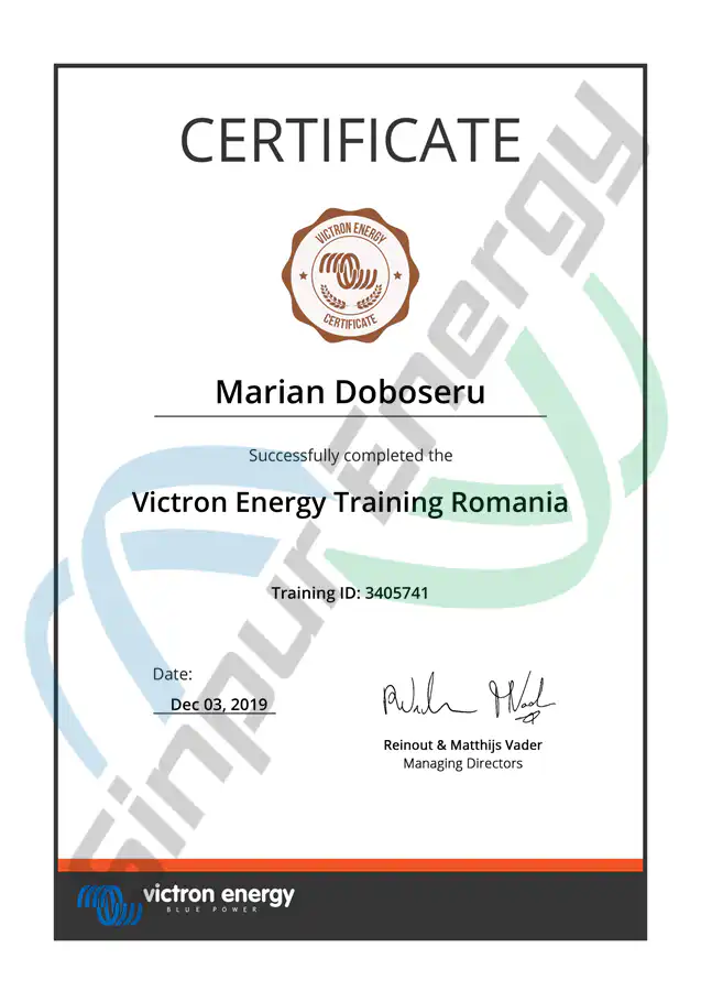 Marian Doboseru Victron Energy Training Romania 2019 12 03 en