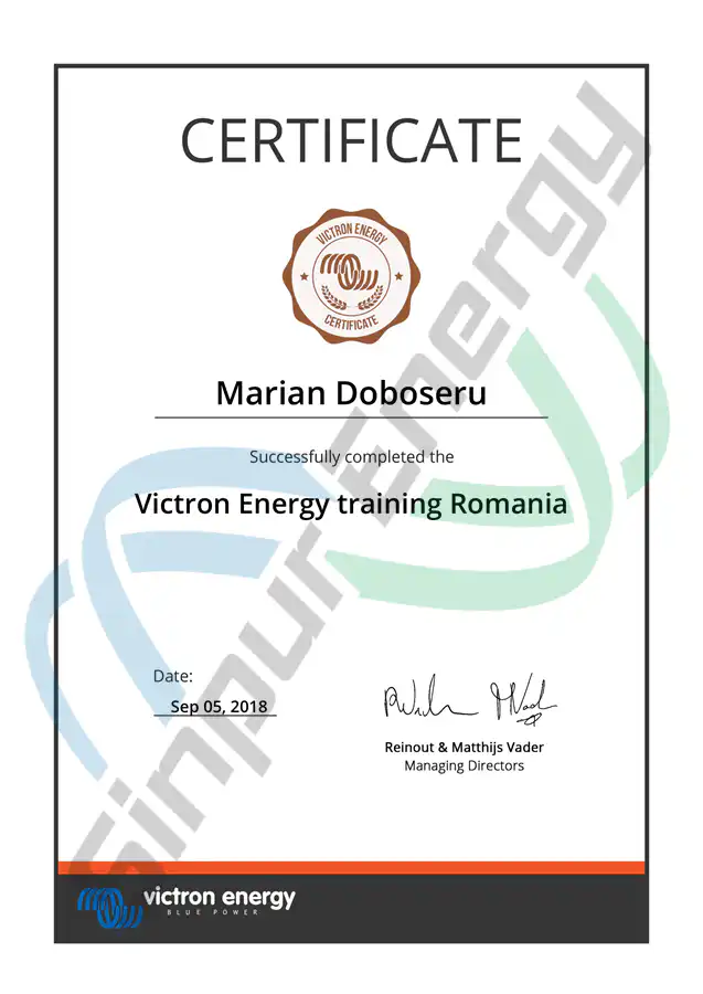 Marian Doboseru Victron Energy training Romania 2018 09 05 en 1