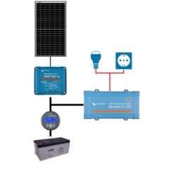 Sistem fotovoltaic Victron OFF Grid Solo 12V – 360 Wp | 2.4 kWh | 0.375 kVA | 0.62 kWh/zi