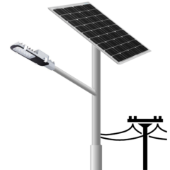 Stalpi fotovoltaici ON-Grid 4.5m – 20W LED | 95Wp | 60Ah