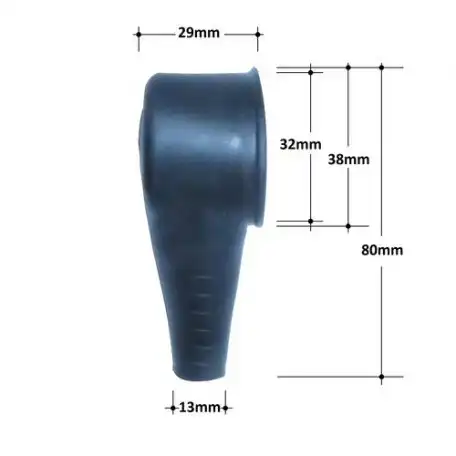 Manson cauciuc protectie conductori/cabluri borne baterie negru 25-70mmp 5 Manson cauciuc protectie conductori/cabluri borne baterie negru 25-70mmp - imagine 3