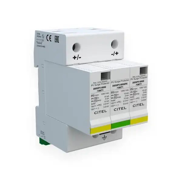Descarcator supratensiune fotovoltaic TIP 1+2 max. 1060 Vdc MPPT CITEL DS50PVS-880G-10KT1 3 Descarcator supratensiune fotovoltaic TIP 1+2