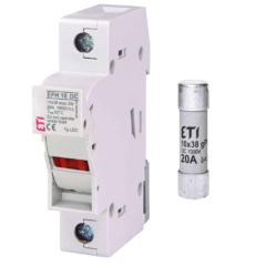 SET Separator EFH 10 DC LED + fuzibil CH10x38 gPV 20A/1000V DC