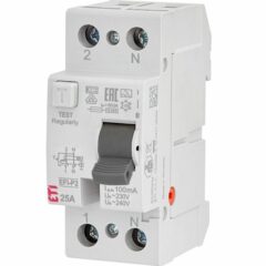 Intrerupator diferential EFI-P2 A C25 P+N/100mA 230Vac 2061121 ETI