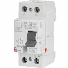 Intrerupator diferential EFI-P2 A C40 P+N/100mA 230Vac 2061122 ETI