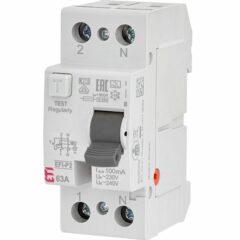 Intrerupator diferential EFI-P2 A C63 P+N/100mA 230Vac 2061123 ETI
