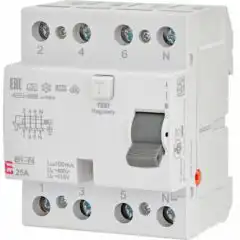 Intrerupator diferential EFI-P4 A C25 3P+N/100mA 400Vac 2061521 ETI