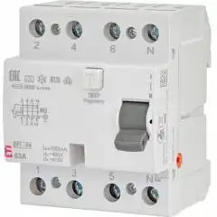 Intrerupator diferential EFI-P4 A C63 3P+N/100mA 400Vac 2061523 ETI