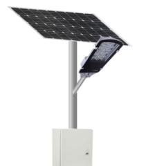 Stalpi fotovoltaici Mobili 3m – 30W LED | 150Wp | 90Ah