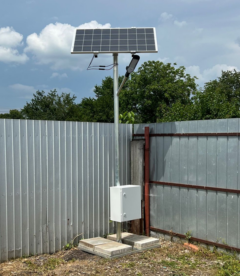 Alternative view of Stalpi fotovoltaici Mobili 3m – 30W LED | 150Wp | 90Ah
