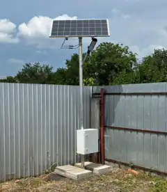 Alternative view of Stalpi fotovoltaici Mobili 3m – 30W LED | 150Wp | 90Ah